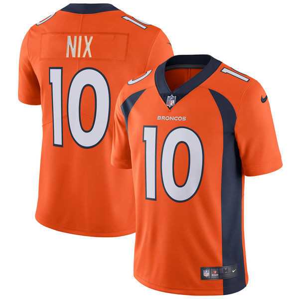 Men & Women & Youth Denver Broncos #10 Bo Nix Orange 2024 Draft Vapor Limited Stitched Jersey